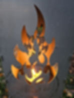 Miniaturbild: Große Feuertonne Feuerwehr Design, rustikale Garten Feuerstelle