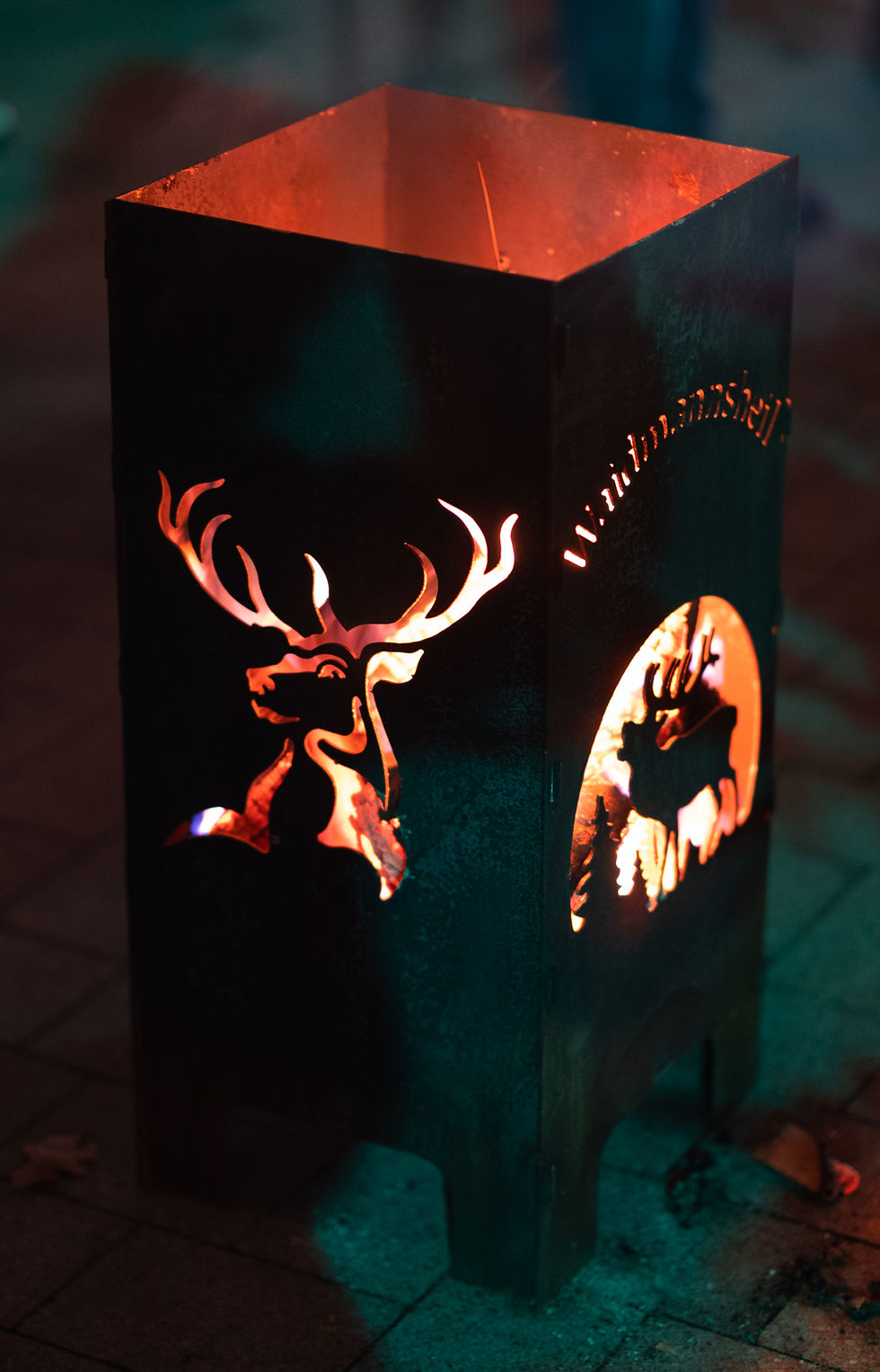 Miniaturbild: Feuertonne Waidmannsheil aus Stahl, dekorative Feuersäule für Jäger und Naturfreunde