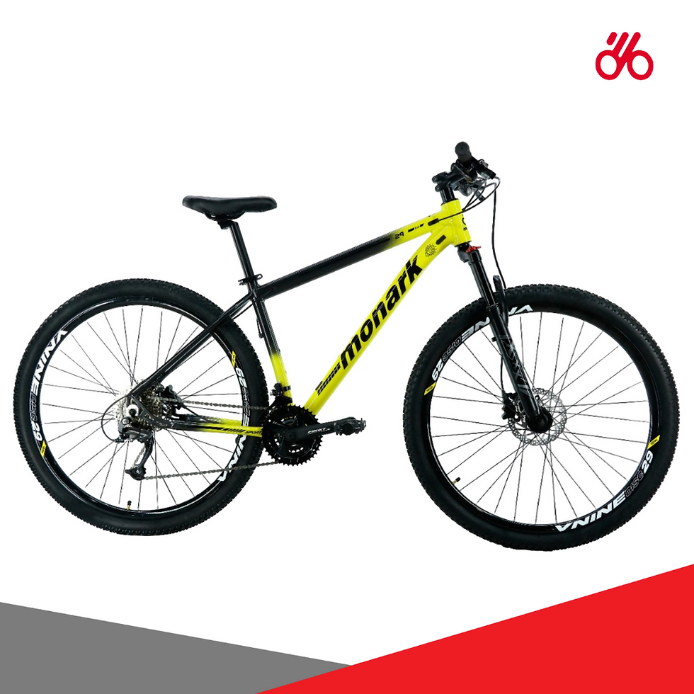 Bicicleta Monark MTB 29 Grafite e Amarela | Bicicletas Monark SA