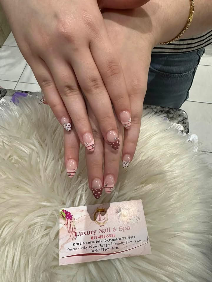 Cherry Red Mix and Match Nail Art Design