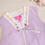 Thumbnail: Crepe top with embroidered silk collar and bow in lavender