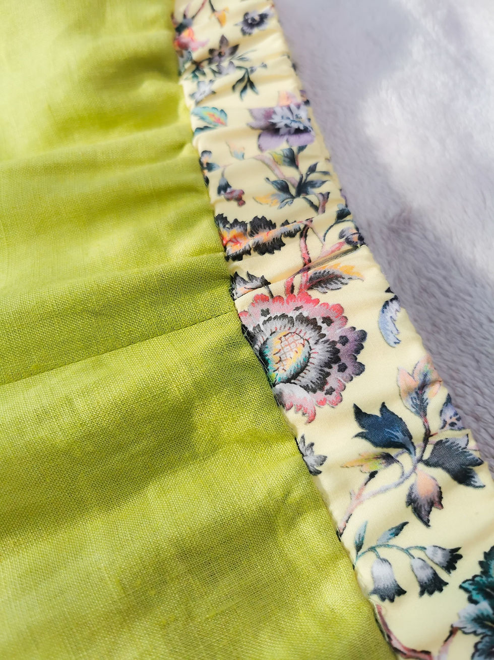 Linen Pants with Batik Waistband