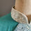 Thumbnail: Italian Cotton Teal A-Line Dress with Embroidered Silk Collar