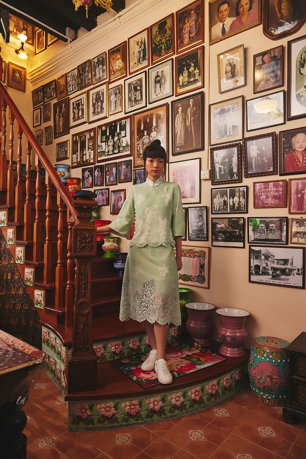 Thumbnail: Peranakan Green Lace Skirt