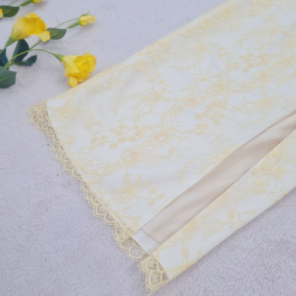 Thumbnail: Embroidered Strap Top with Lace Skirt
