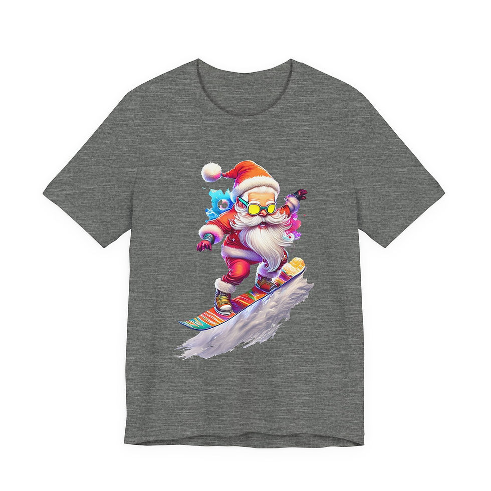Thumbnail: Snowboarding Santa Tee — 'RawLand' Graphic T-Shirt