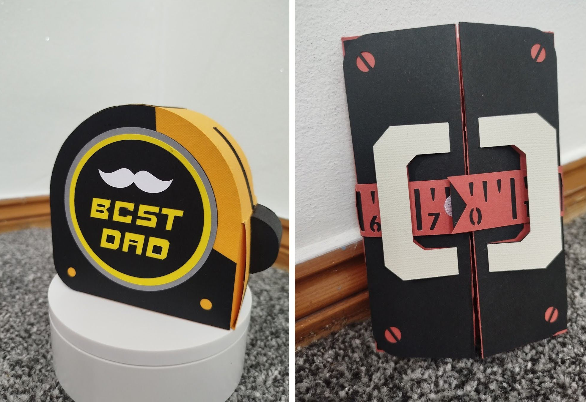 Best Dad Measuring tape gift box and Toolbox gift card holder