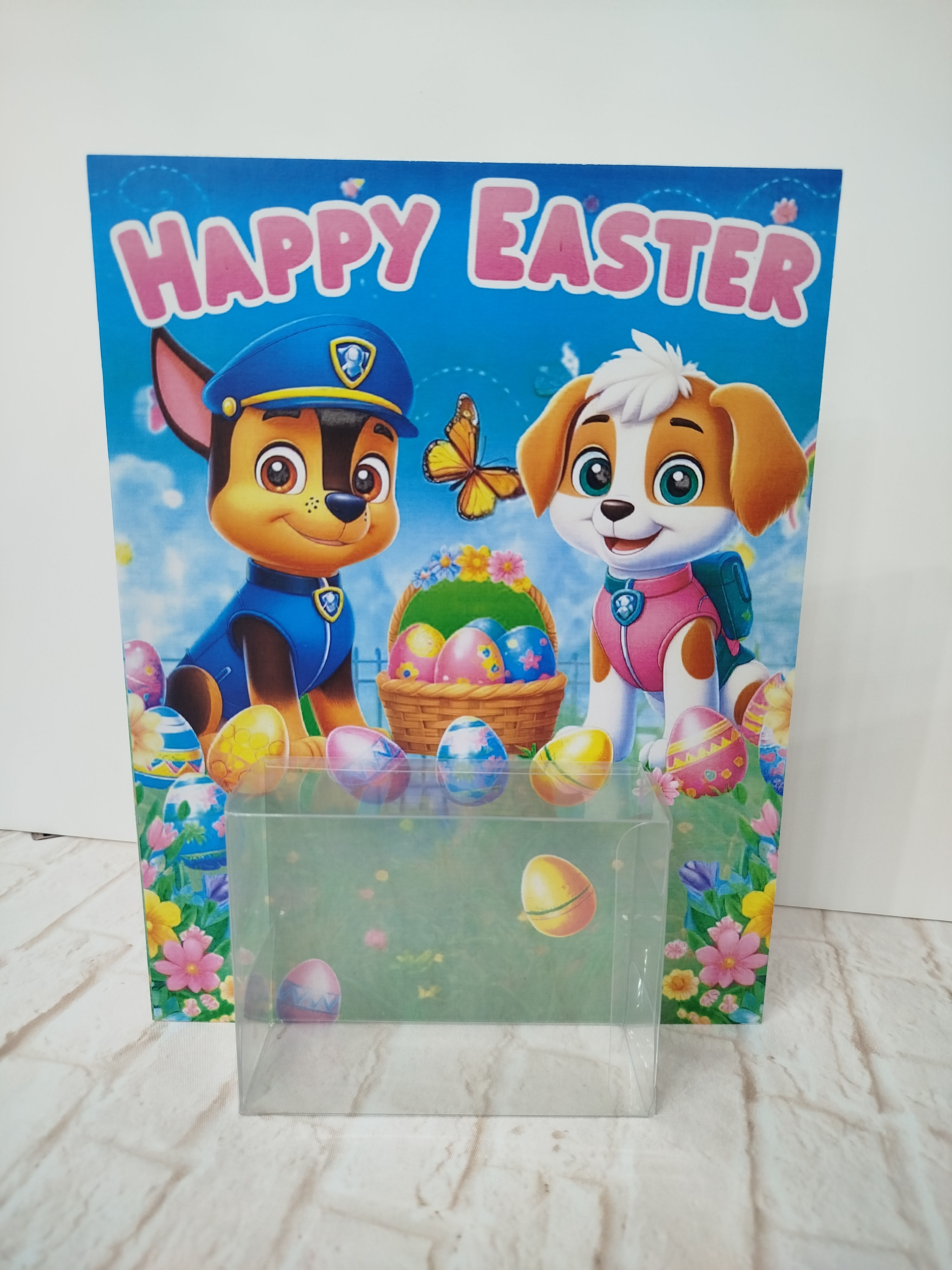 Pav Patrol EASTER jumbo card with sweets box and sweets #15