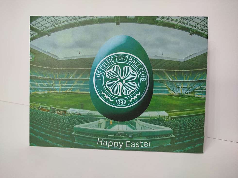 CELTIC FC EASTER jumbo card empty sweets box #10