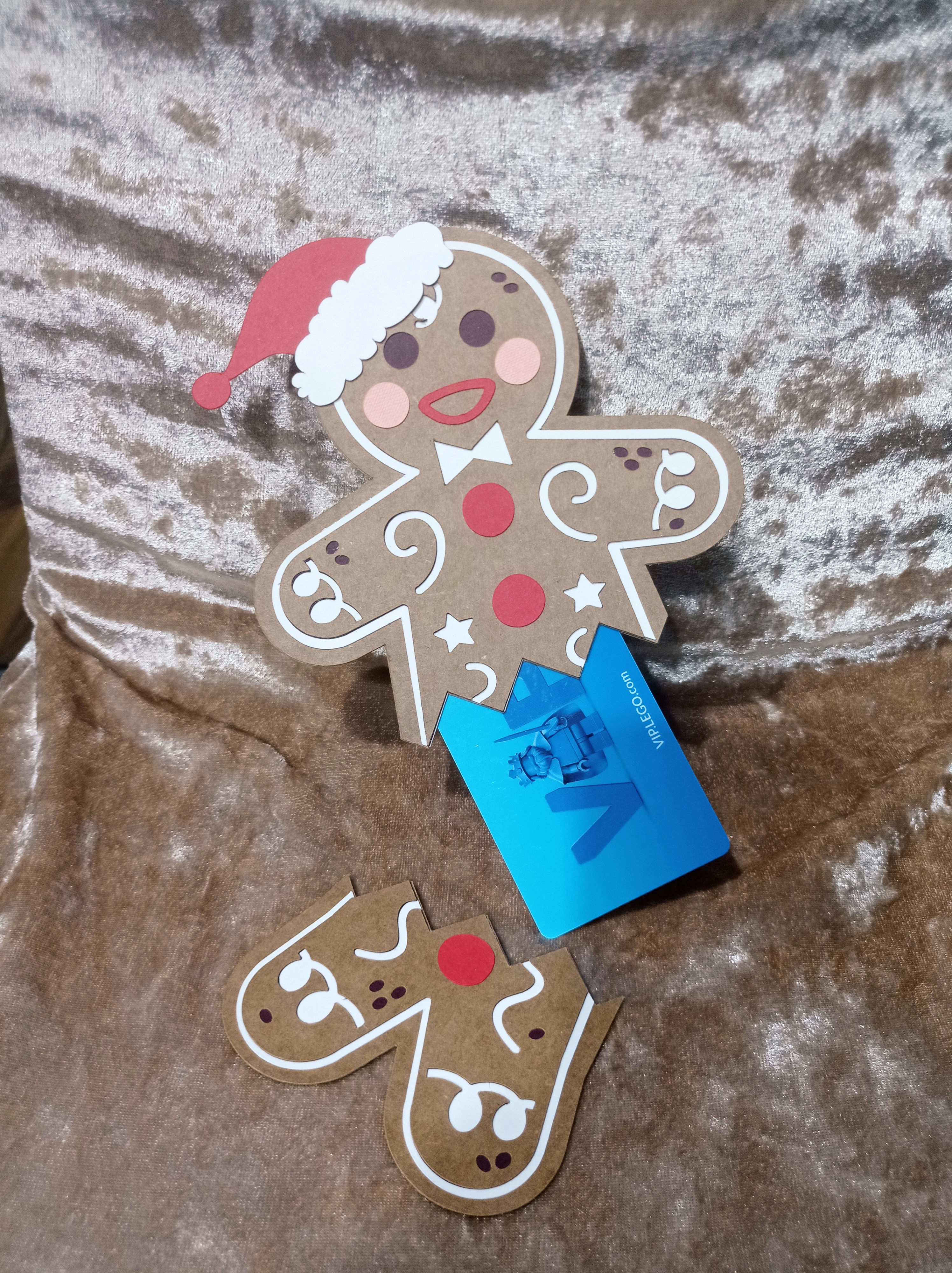 Gingerbread man gift card holder