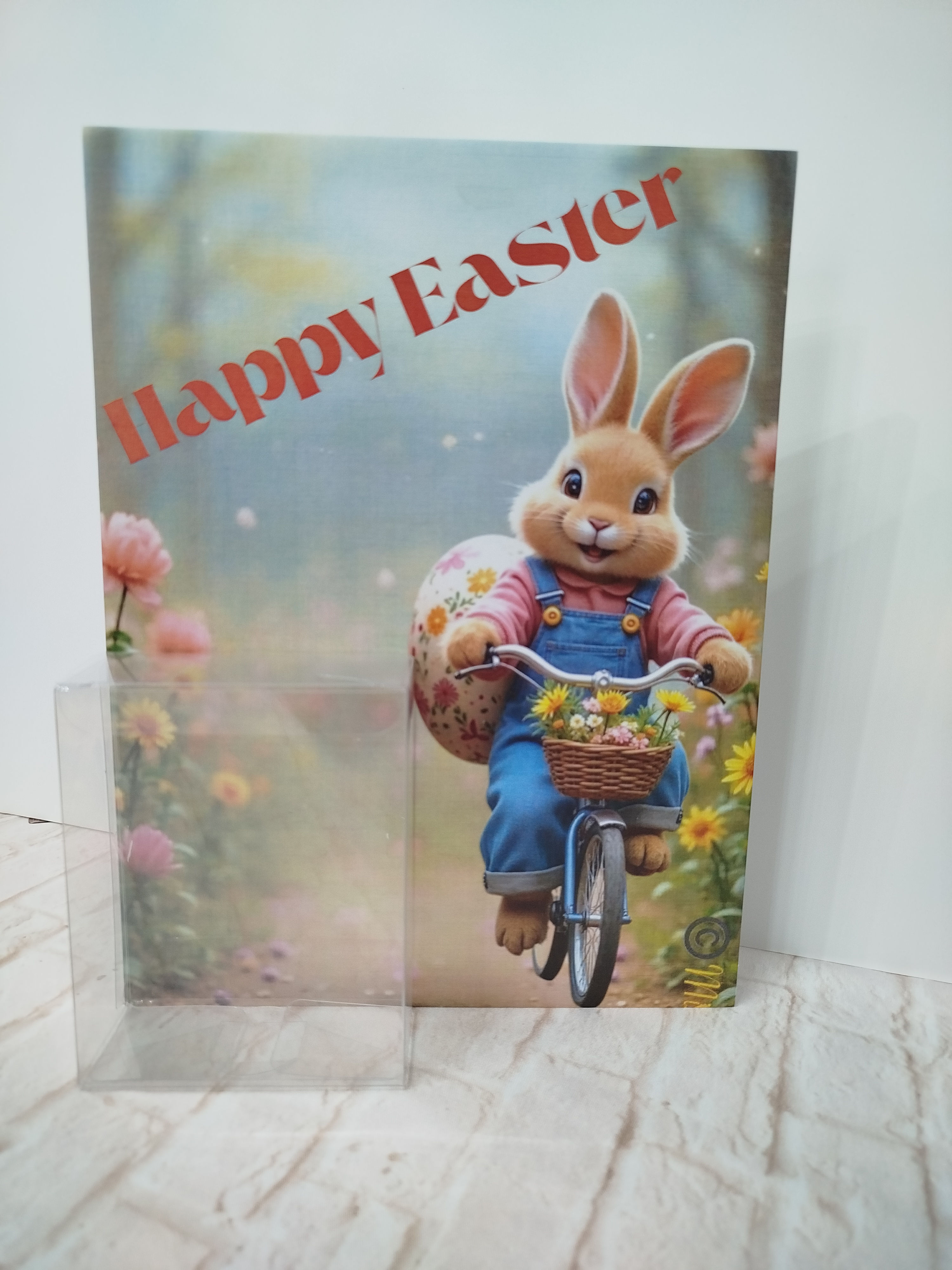 Bunny boy EASTER jumbo card with sweets box and sweets #23