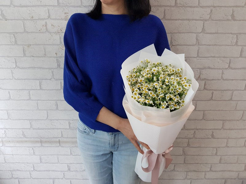 Thumbnail: Tranquil Chamomile Hand Bouquet