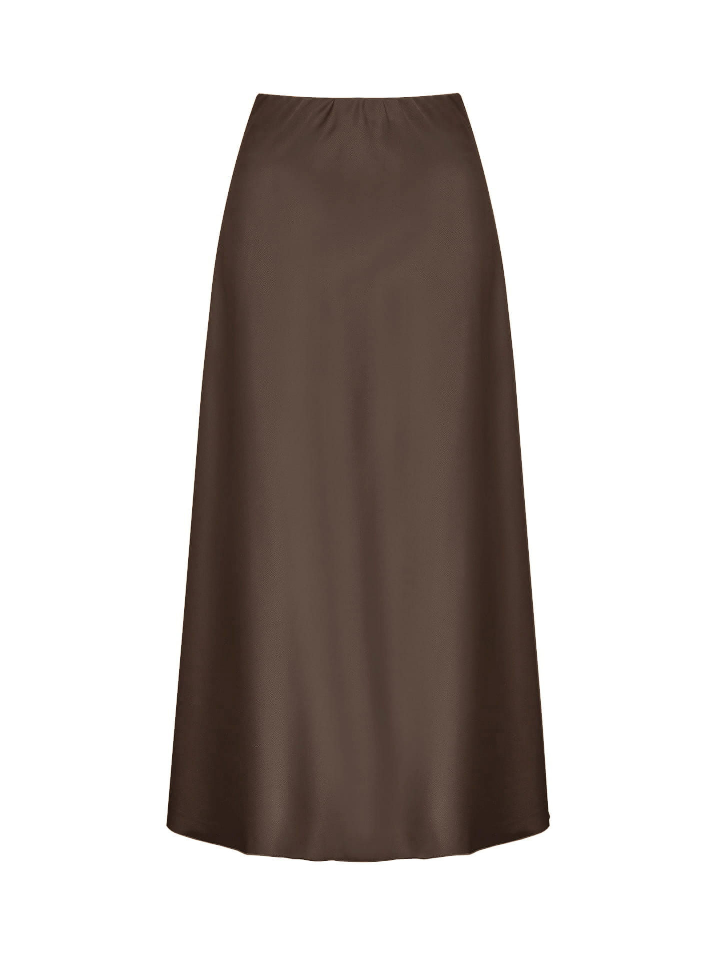 SILK TOUCH SKIRT BROWN