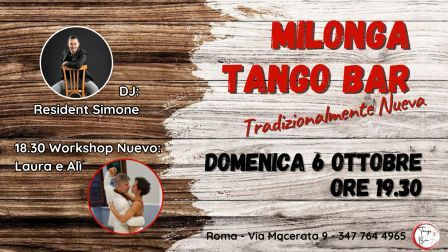 MILONGA 6 Ottobre