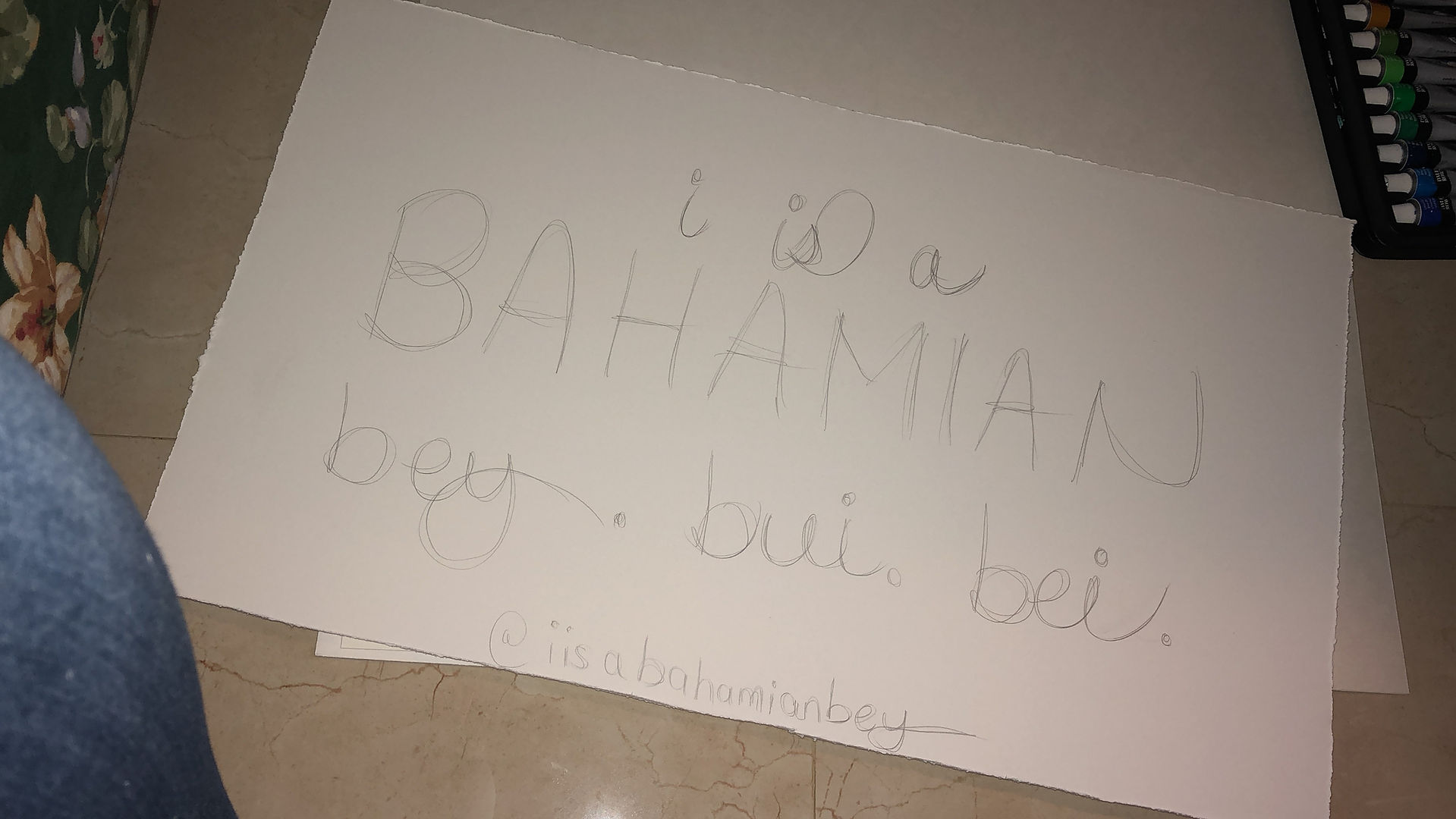 A photo of a journal entry about Bahamian culture