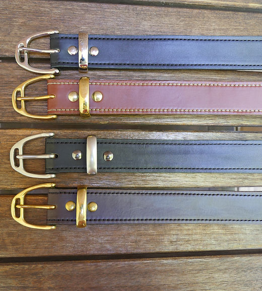 Forest Hill Leather Men's Dark Brown Bridle Leather Belt - Amish Made, Double Stitched