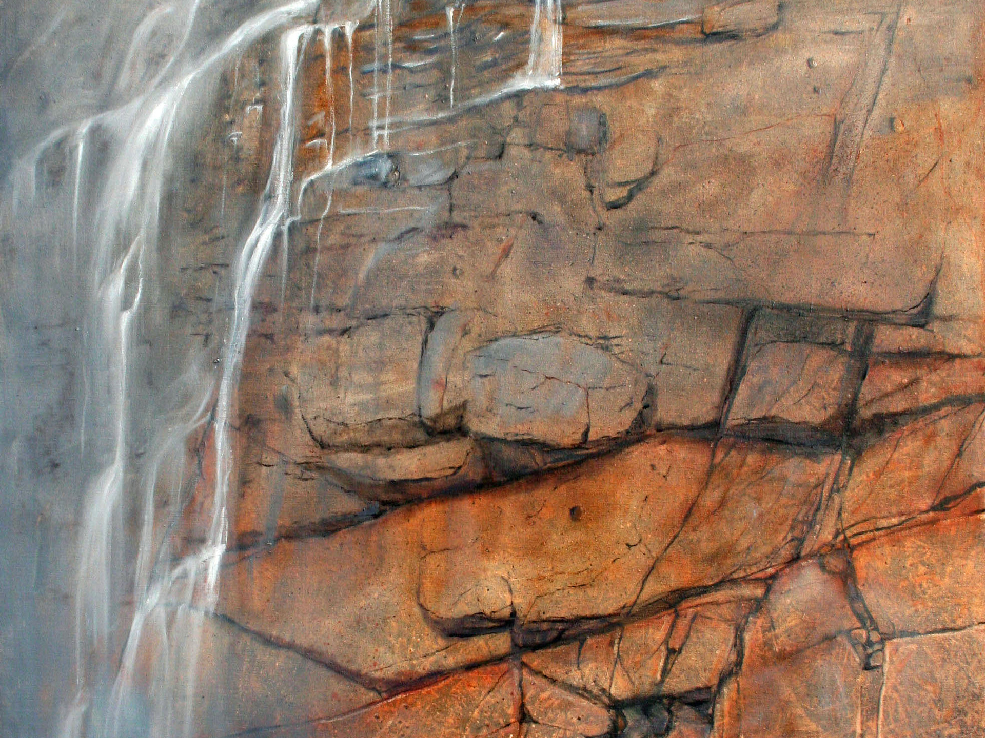 Waterval Zuid Afrika 100x120 cm
