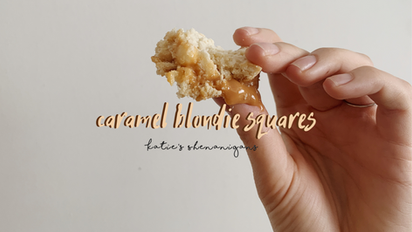 Caramel Blondie Squares