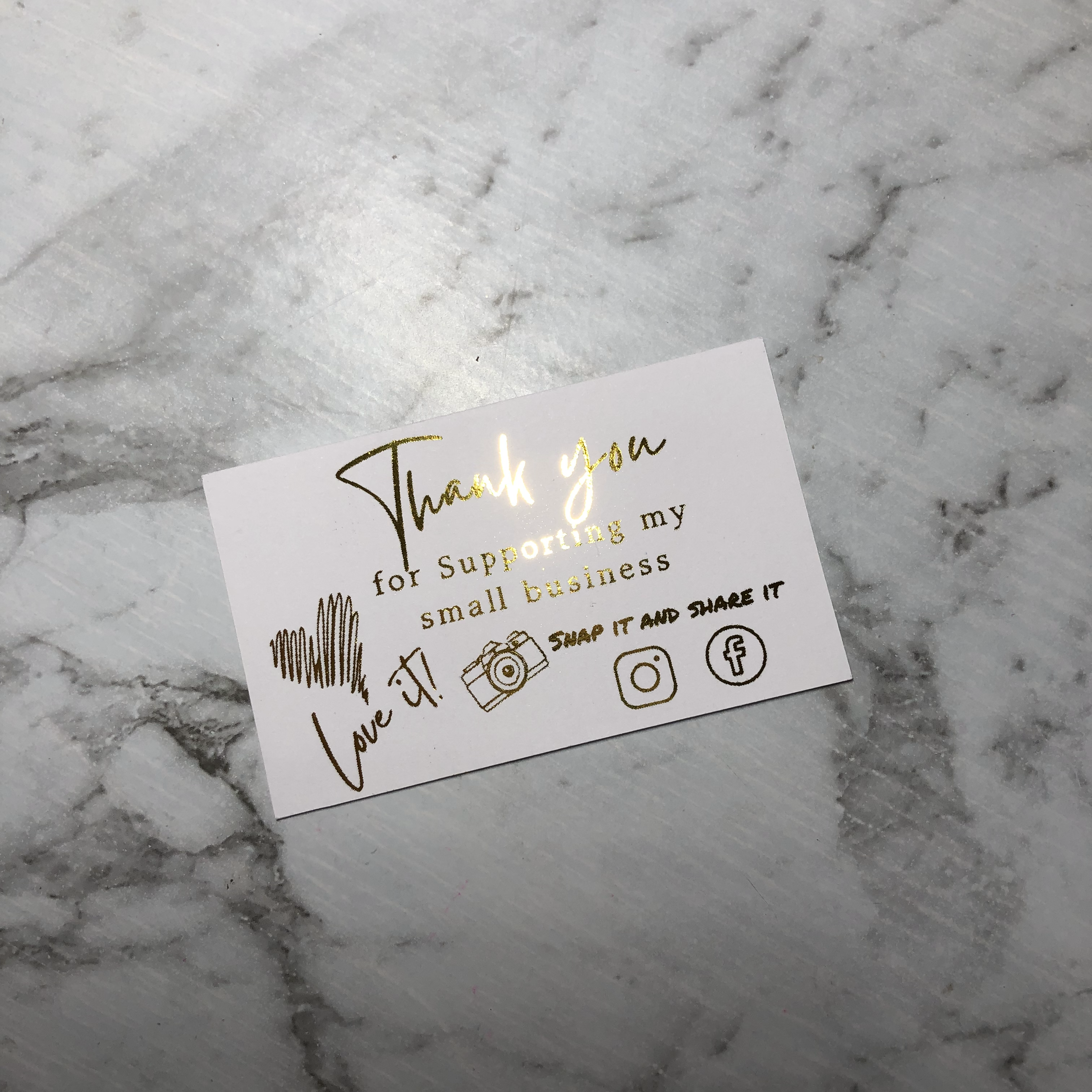 foil thank you cards 10 pk