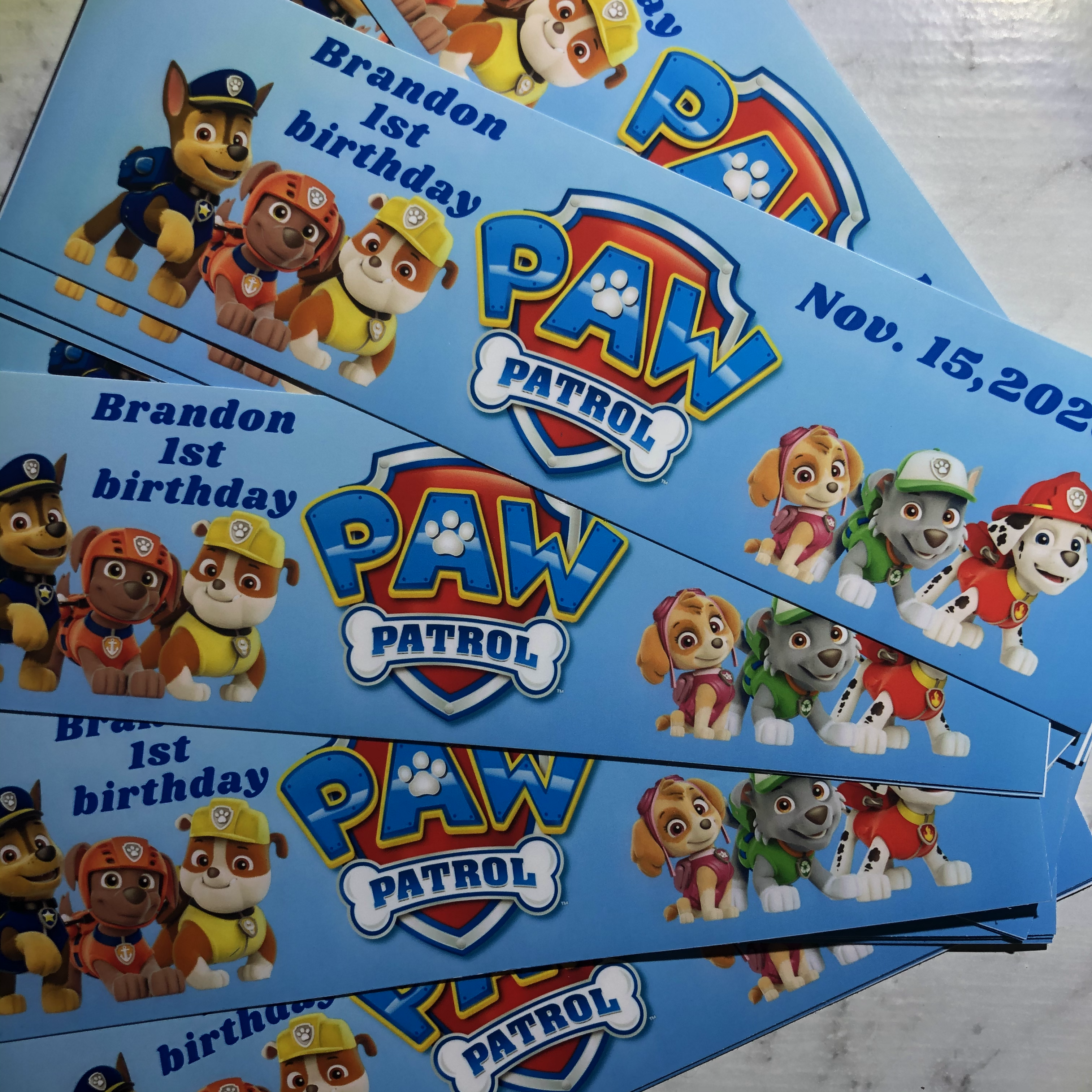 Personalised Water bottle labels 5pk