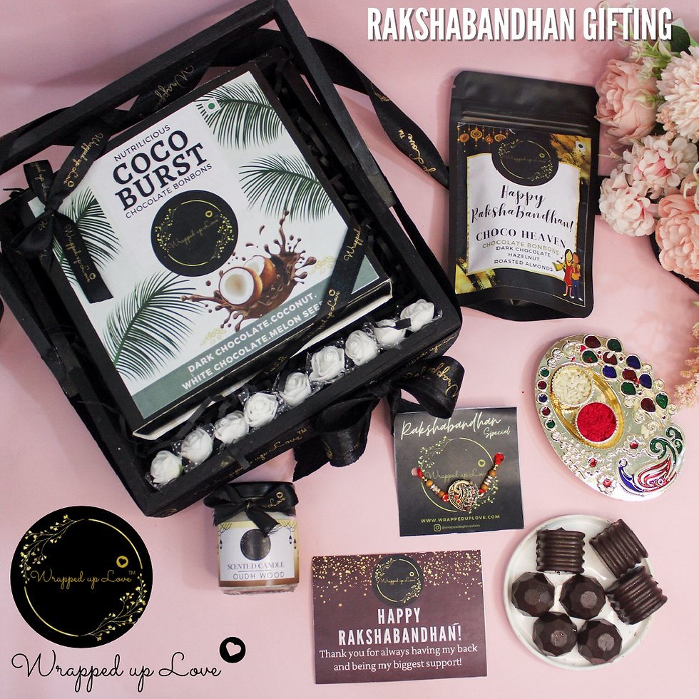 Rakshabandhan black gift basket