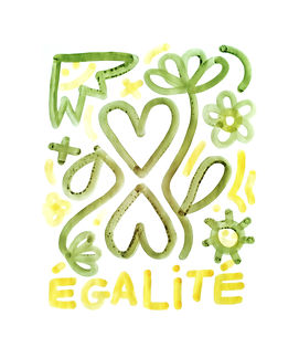 égalité illustration encre