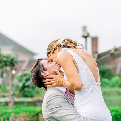 Capucine & JR's colorful, backyard wedding in Mystic, Connecticut