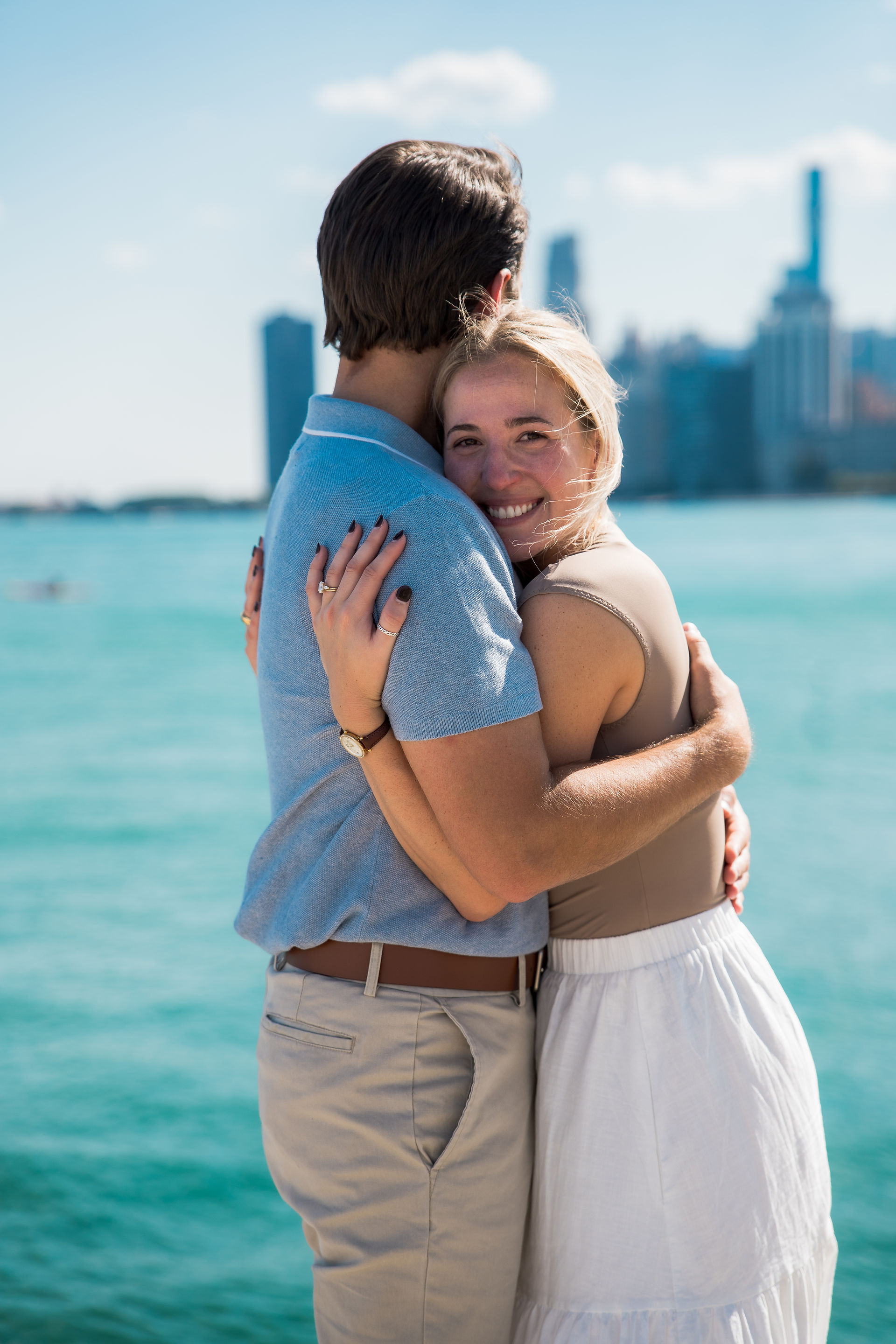 Couple's engagement photoshoot in Chicago