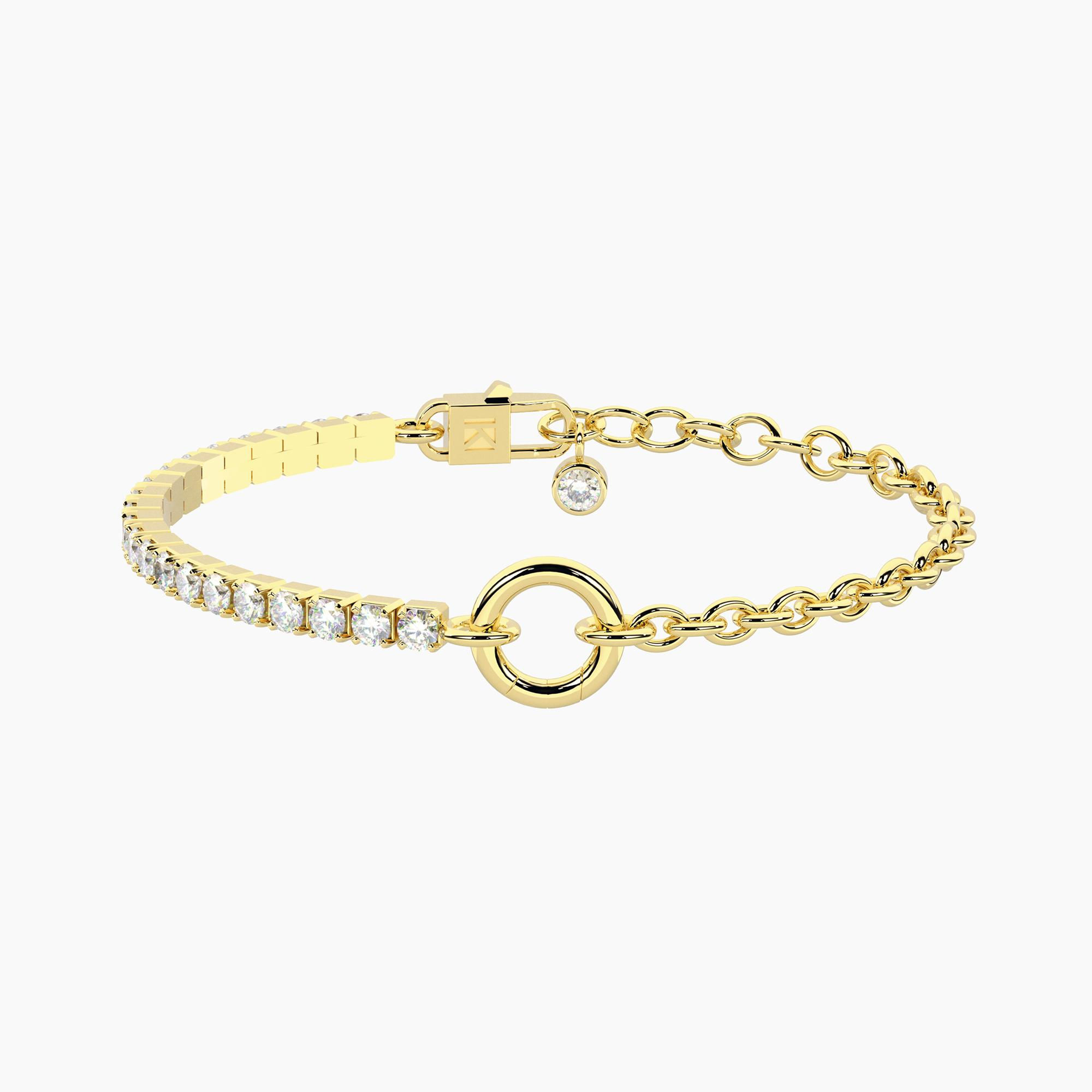 KIDULT   732347  Bracciale dorato con catena rolò Duetto
