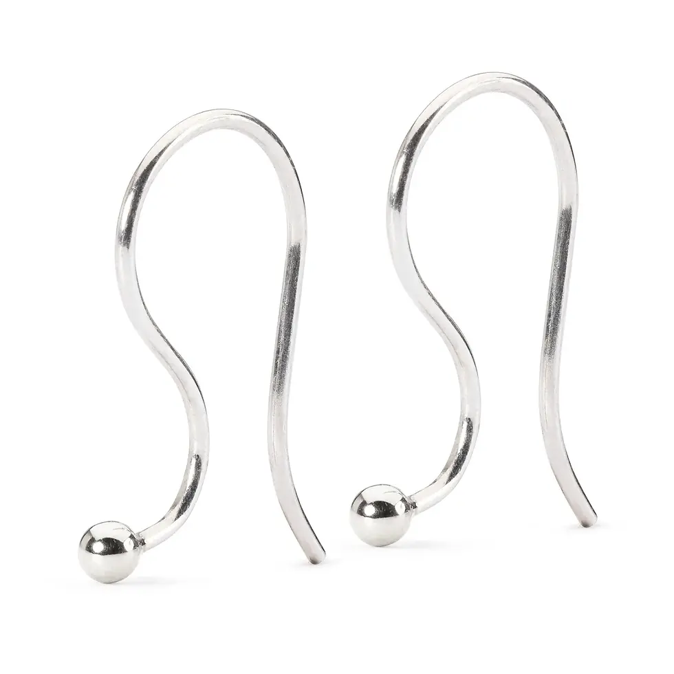 Miniatura: TROLLBEADS  Orecchini onice nero con Monachelle in Argento