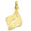 Miniatura: Segno zodiacale PESCI in oro giallo ciondolo oroscopo