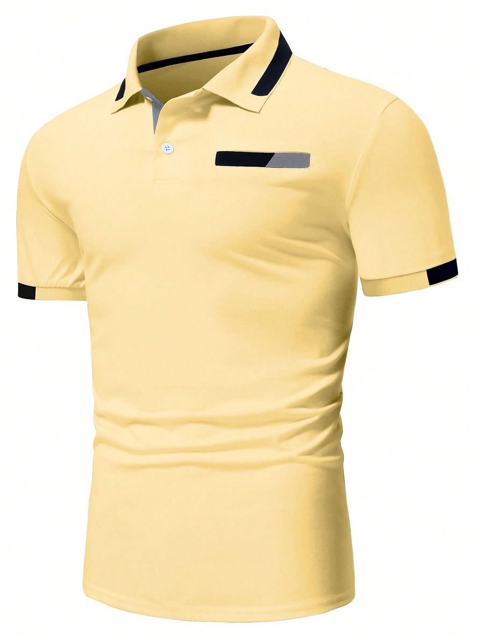 Thumbnail: Manfinity Men Contrast Trim Polo Shirt