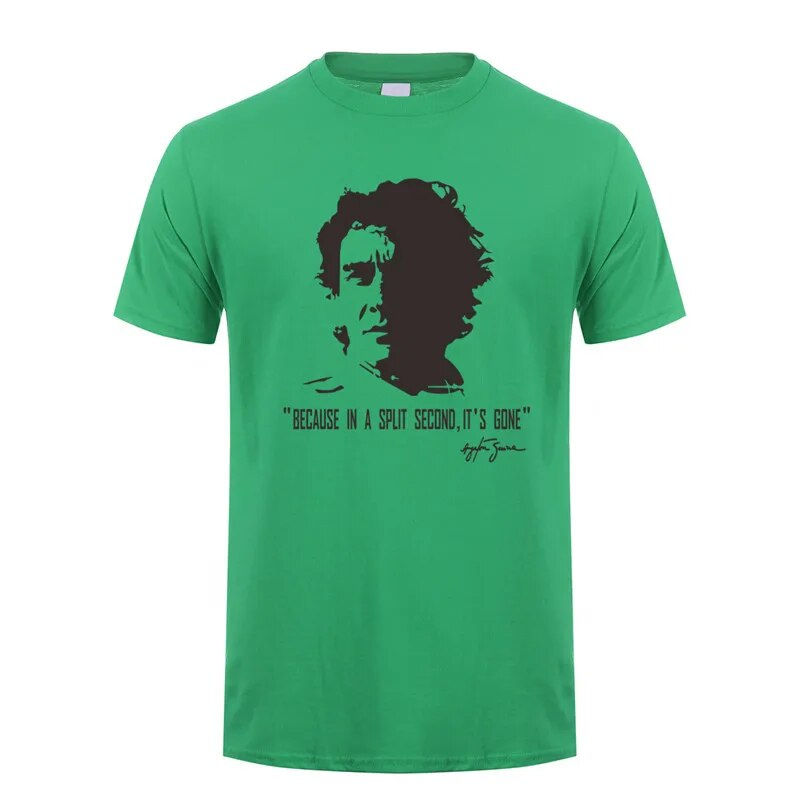 Thumbnail: New Hero Ayrton Senna Short Sleeve Cotton T-shirts Funny Cool Man Tshirt