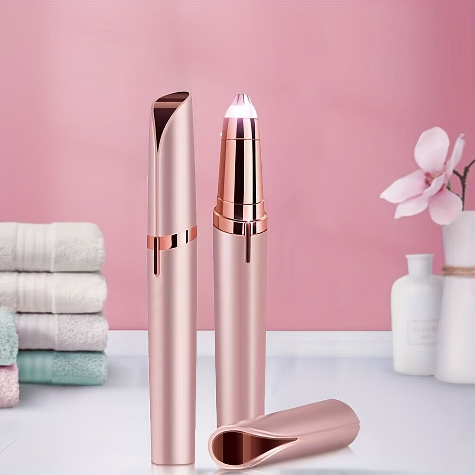 Thumbnail: 1pc Portable Electric Eyebrow Trimmer and Epilator - Steel Mini Shaper for Faci