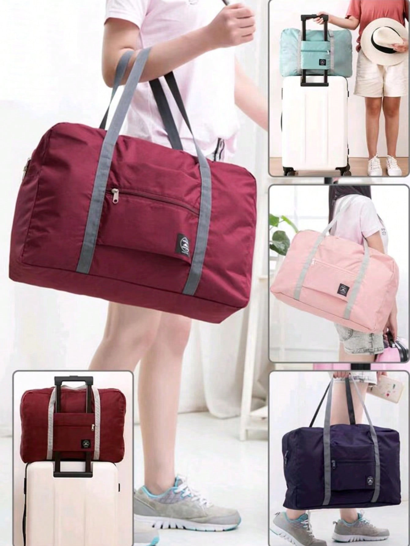 1pc Foldable Luggage Storage Bag For Moving, Clothes, Travel With Large Capacit