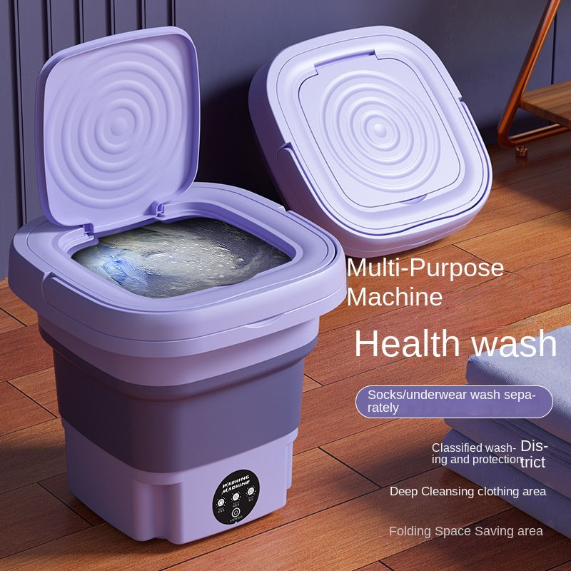 Thumbnail: Portable Foldable Mini Washing Machine 8L - High Capacity, 3 Modes Deep Cleanin