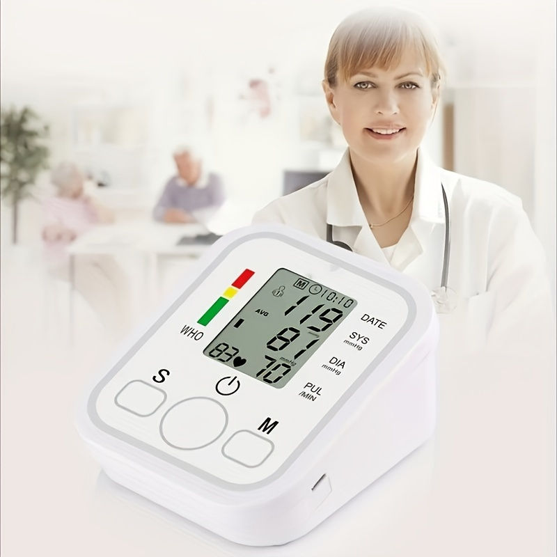 Thumbnail: Automatic Digital Blood Pressure Monitor, LCD Display, Arm Cuff, Pulse Rate and