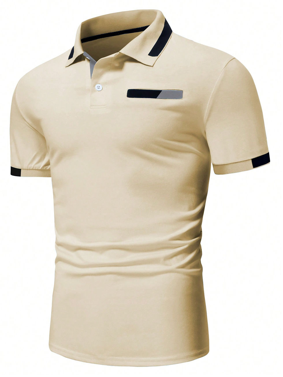 Thumbnail: Manfinity Men Contrast Trim Polo Shirt