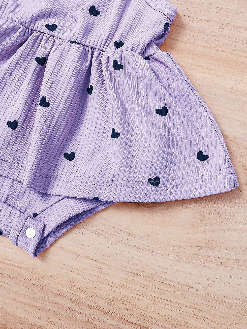 Thumbnail: Baby Girl Heart Print Bow Shoulder Cami Combo Bodysuit Dress & Headband