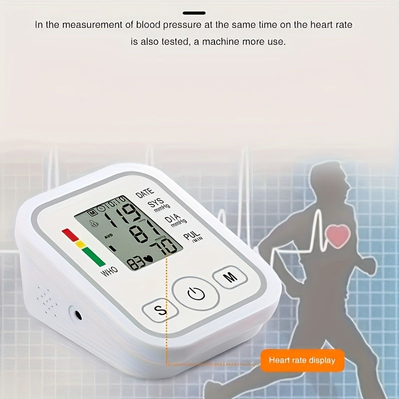 Thumbnail: Automatic Digital Blood Pressure Monitor, LCD Display, Arm Cuff, Pulse Rate and