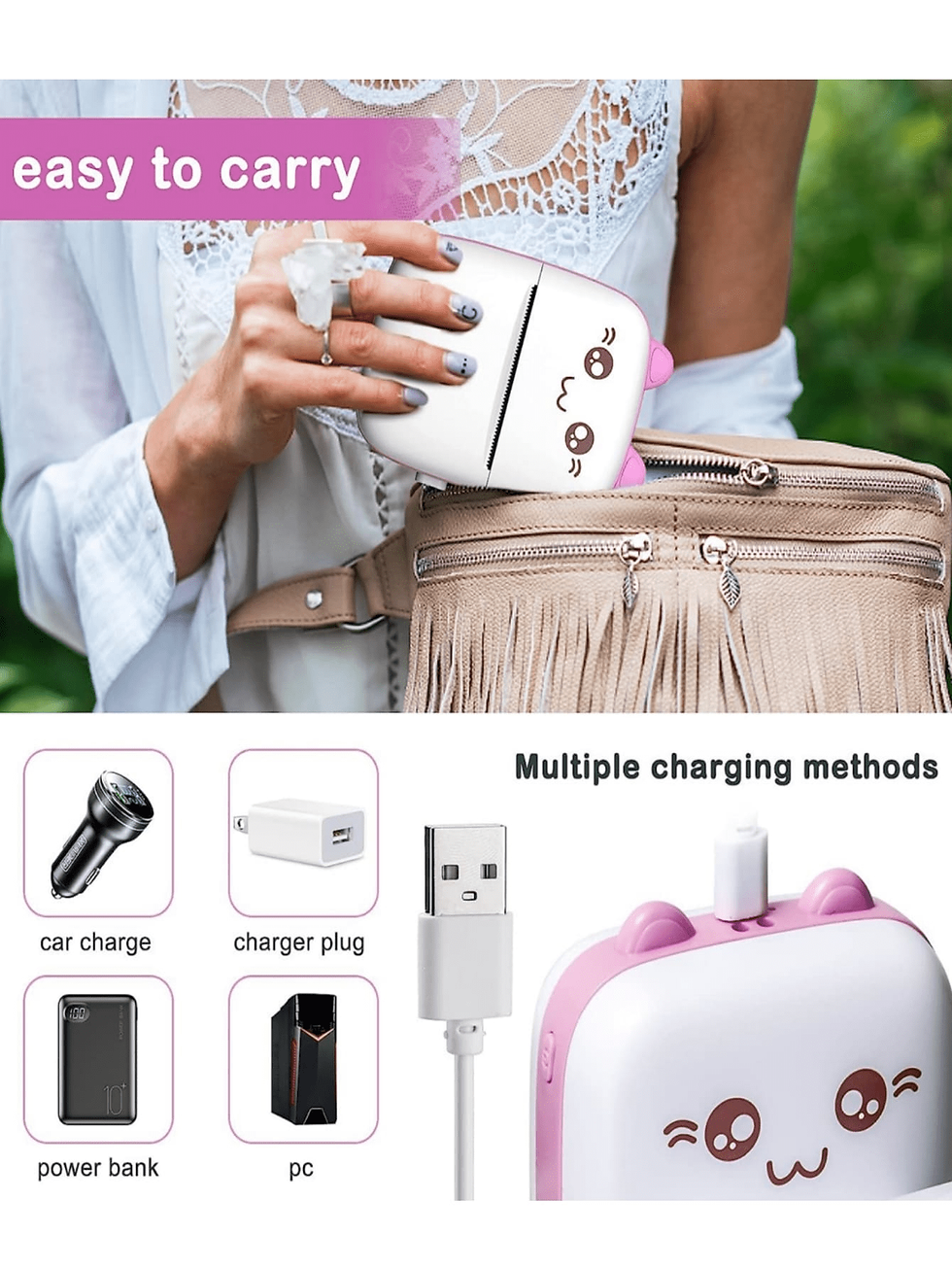 Thumbnail: 5 Rolls Printing Paper Compatible With Mini Printer