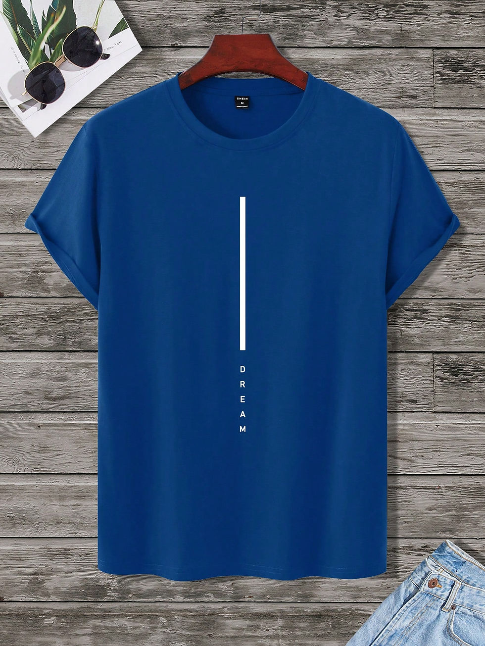 Thumbnail: Manfinity Homme Men's Letter Printed Round Neck T-Shirt