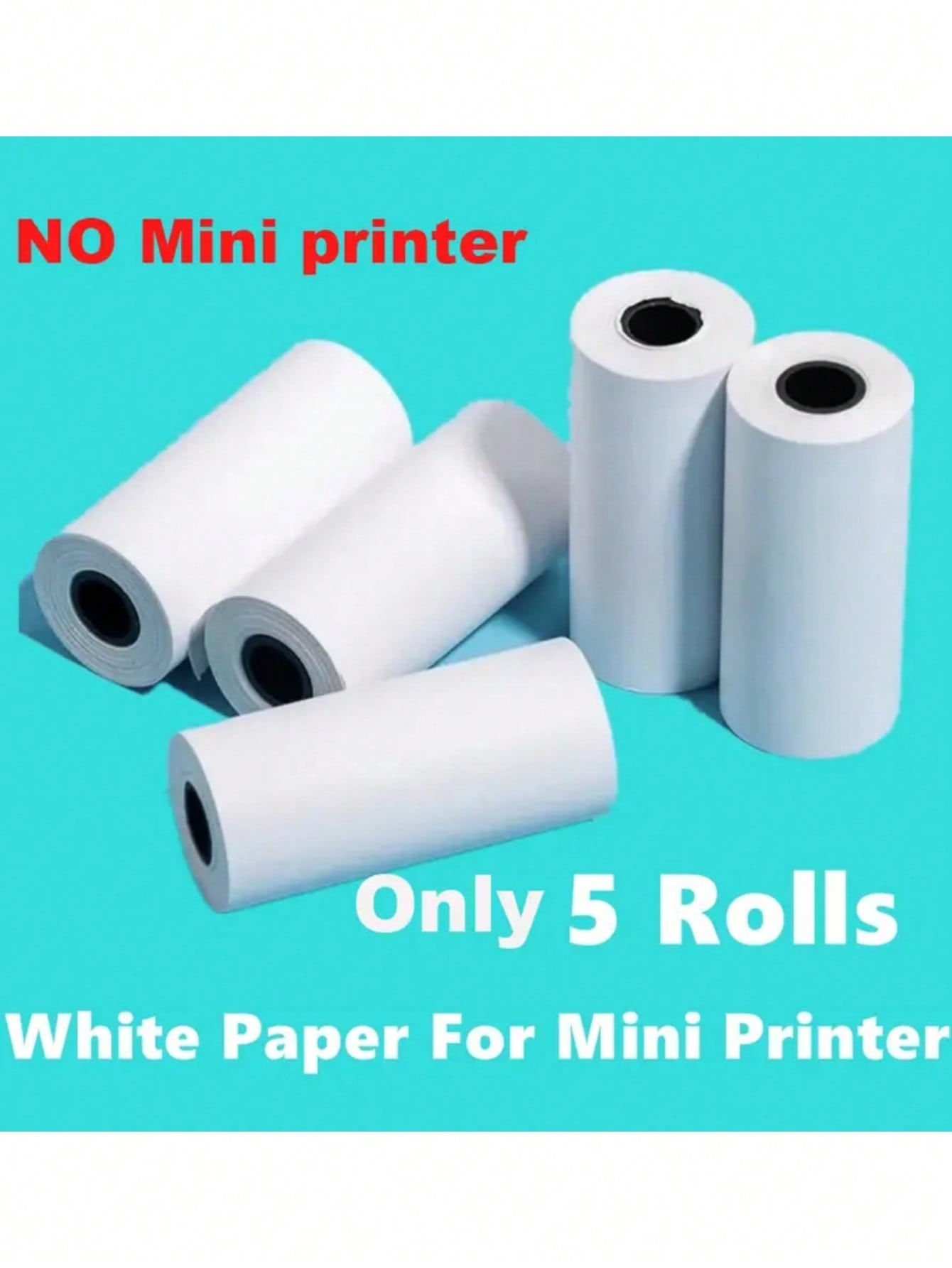 5 Rolls Printing Paper Compatible With Mini Printer