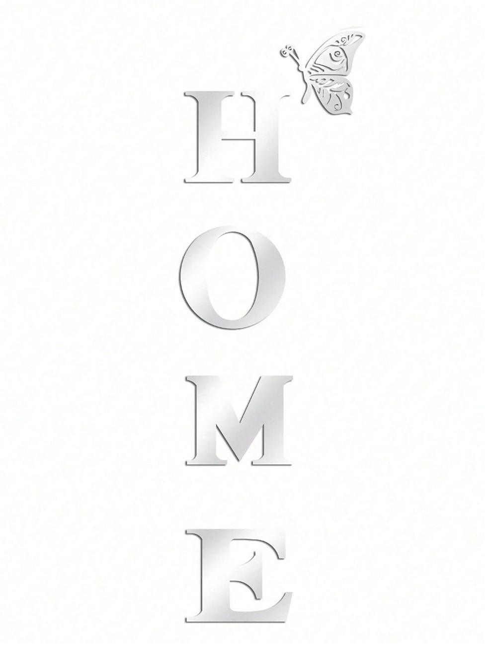Thumbnail: 1 Set Of 5pcs 3d Mirror Decoration Wall Stickers With "home" Acrylic Mirror Wal