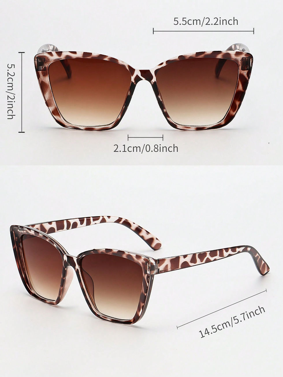 Thumbnail: 6pcs Women's Fashionable Square Plastic Decorative Glasses