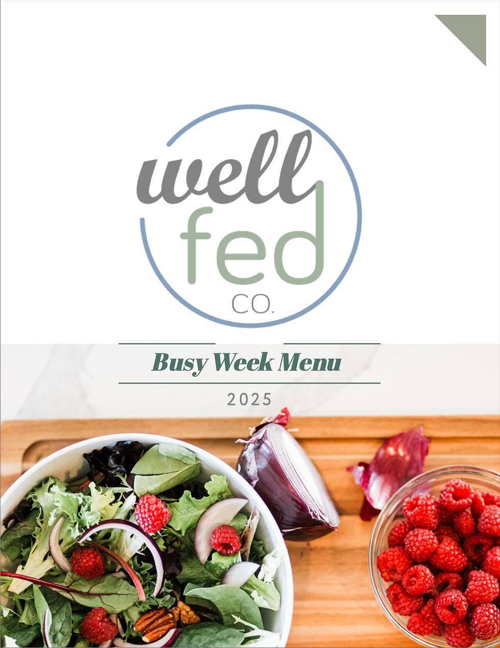 Busy Week Menu