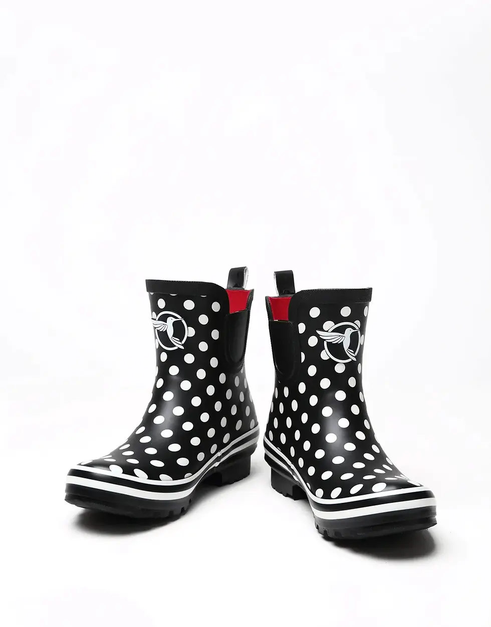 Thumbnail: Black Polka Dot Ankle Wellies