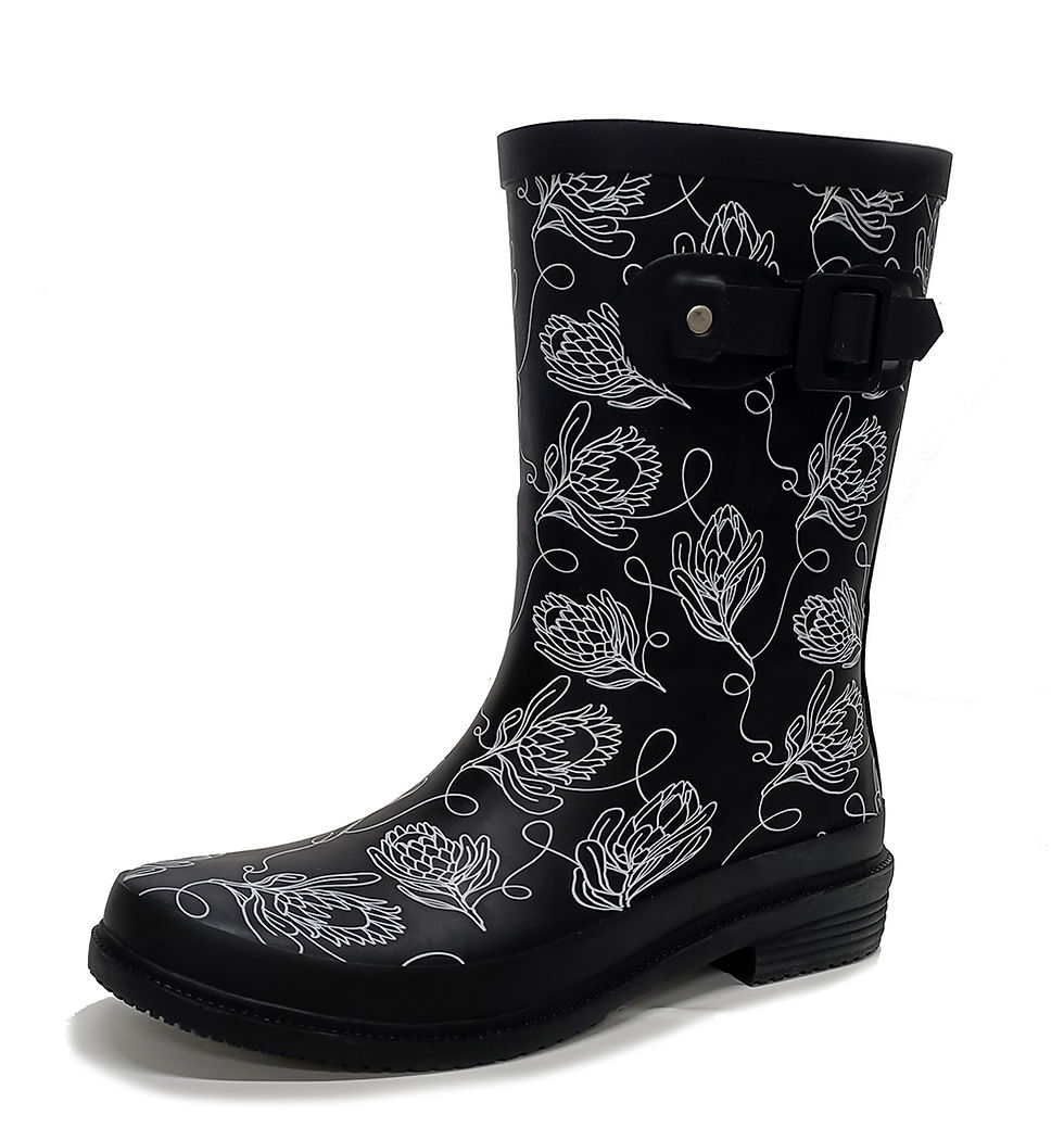 Thumbnail: Black Protea Mid-Calf Wellies