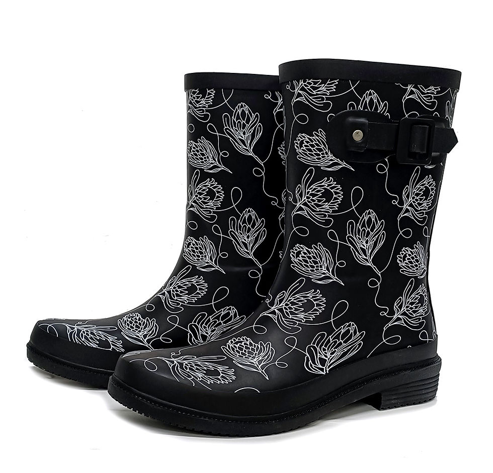 Thumbnail: Black Protea Mid-Calf Wellies