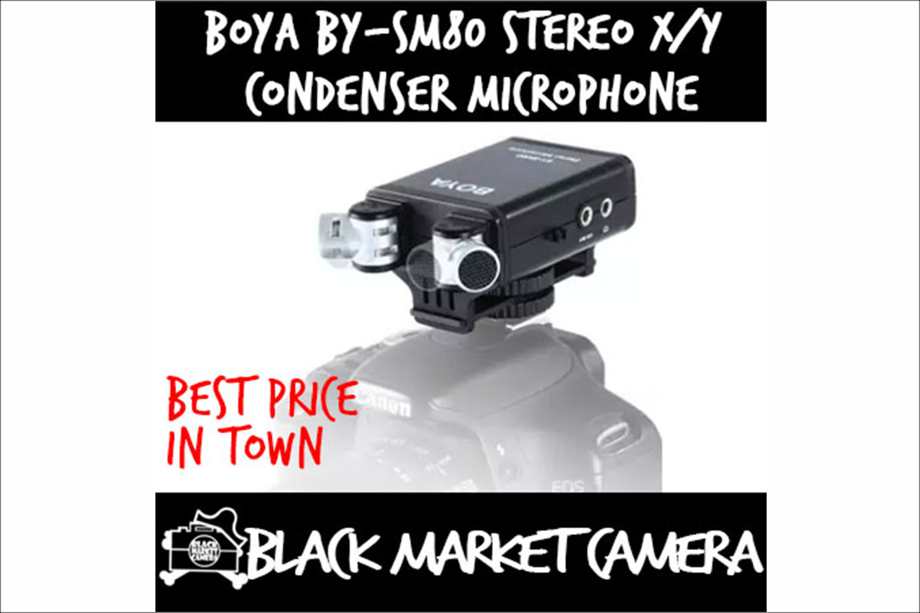 BOYA BY-SM80 High-quality Stereo Microphone for DSLR Cameras and Video Cameras